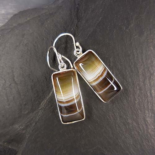 Sardonyx Ohrringe Rechteck